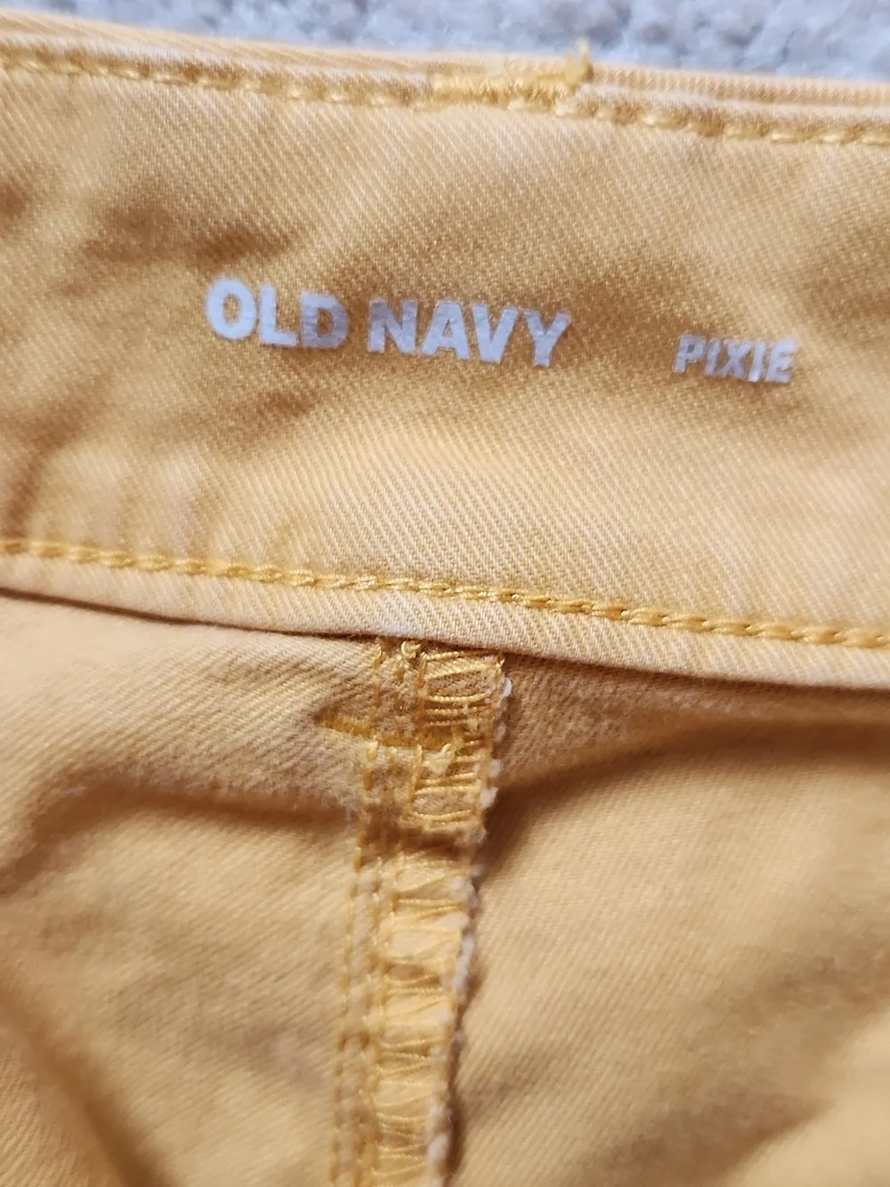Old Navy Pixie Chinos Yellow - 12 - Picture 2 of 7